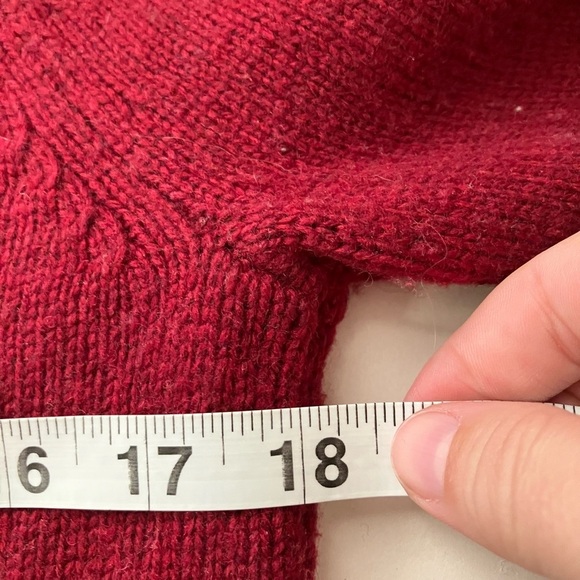 J Crew Lambswool/nylon Sweater Red‎ Sz S Preppy Comfort - Picture 6 of 7